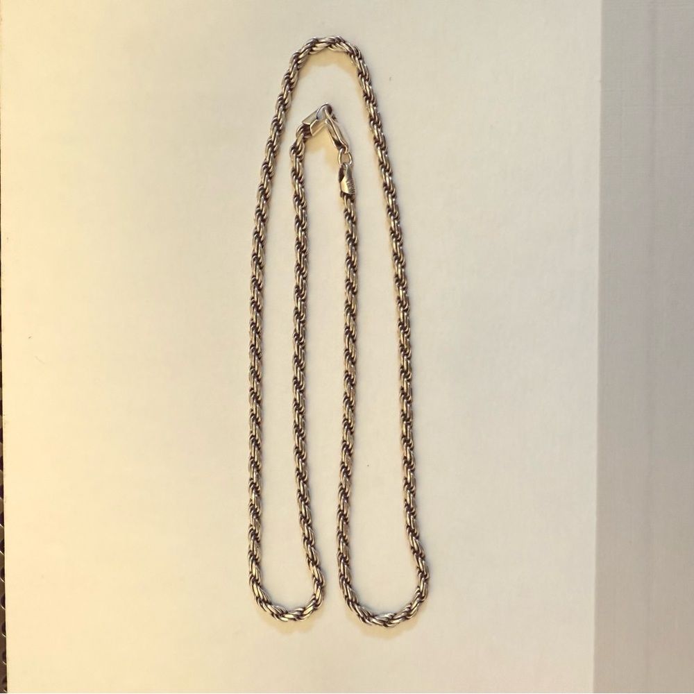 Silver Rope Chain Necklace - Picture 2 of 4